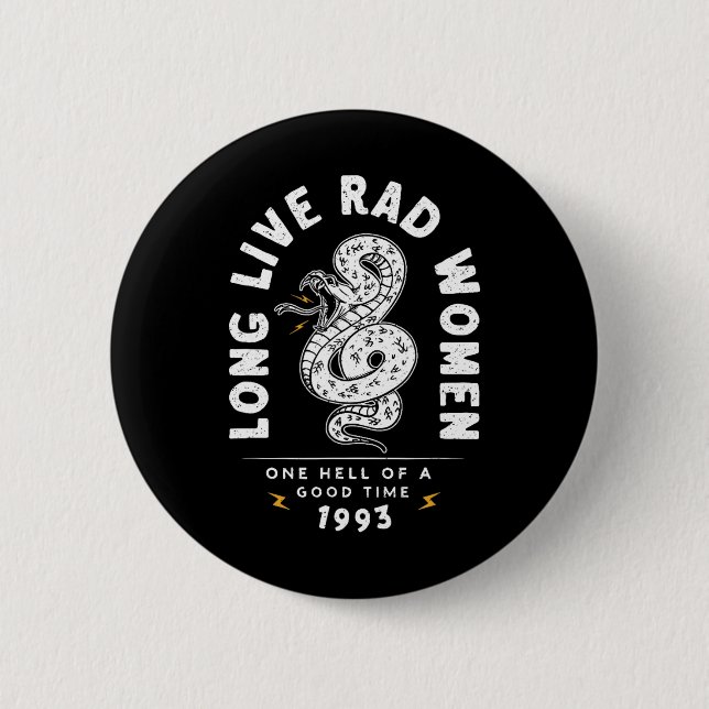 Krasse Frauen in einer Hütte einer guten Zeit 1993 Button (Vorderseite)