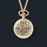 Krasse Krasse Rose Frauenkette Armbanduhr<br><div class="desc">Das Hintergrundbild ist feuchtes Fraktal mit brennenden Energiefingern. Über dieser mathematischen Manifestation wächst die Krasse Krasse Rose mit ihrem Halo der sich drehenden Elektronen, der ein Symbol für Schönheit, Mysterium, Power und Leidenschaft darstellt. Du und andere um dich herum könnten durch seinen Power bestrahlt werden. Aber auf eine gute Weise....</div>