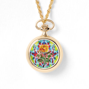 Krasse Krasse Rose Frauenkette Armbanduhr