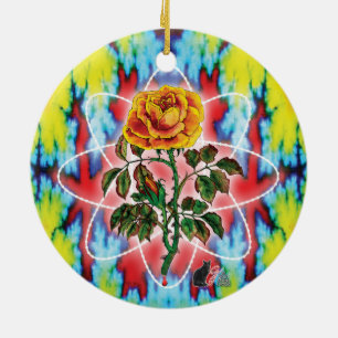Krasse Krasse Rose Keramik Ornament