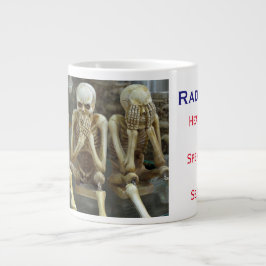 Krasse Lehrer hören kein Böse, sprechen kein Böse, Jumbo-Tasse