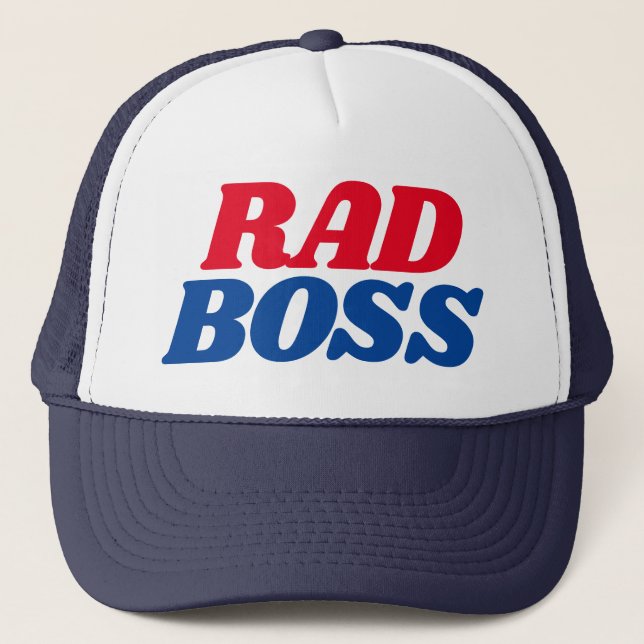 Krasser Boss Quote Manager - Einfaches Baseball Truckerkappe (Vorderseite)