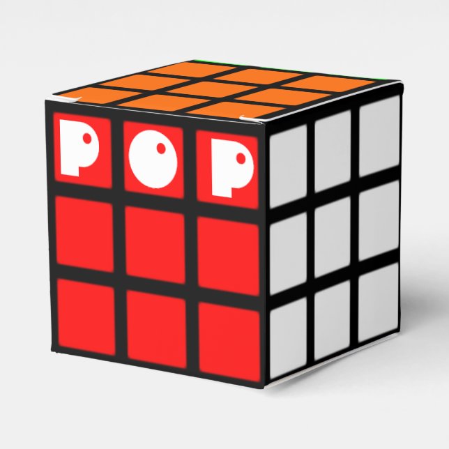 KRASSER Retro-Party-Cube der 80er Jahre Geschenkschachtel (Vorderseite)