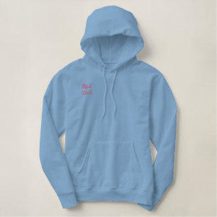 Krasser Tech-blauer Hoodie gesticktes Shirt