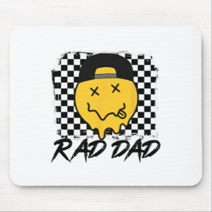 Krasser Vater Funny Checkered Vater#39;s Day Smile Mousepad