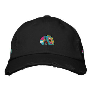 Krasser Vater-Hut zurückspulen: 80er Beat Headwear Bestickte Baseballkappe