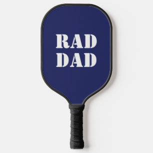 Krasser Vater Marine Blau moderne Typografie Pickleball Schläger