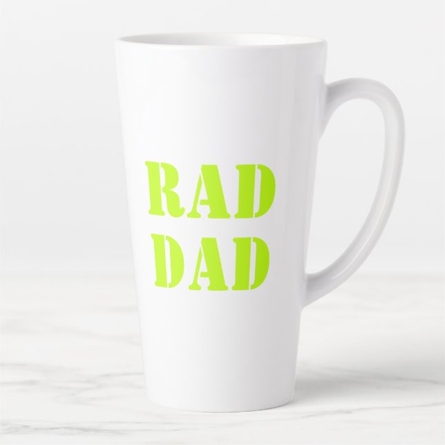 Krasser Vater Nebel grün moderne Typografie cool Milchtasse (Rechts)