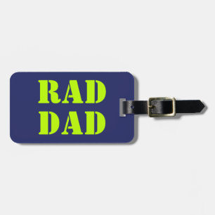 Krasser Vater Neon grün Marineblau moderne Typogra Gepäckanhänger