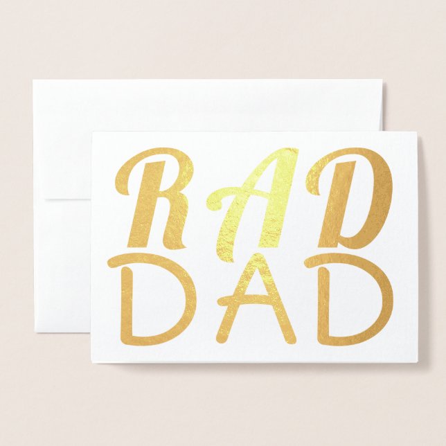 KRASSER VATER | Real Gold Foil | Benutzerdefiniert Folienkarte (Vorderseite mit Umschlag)