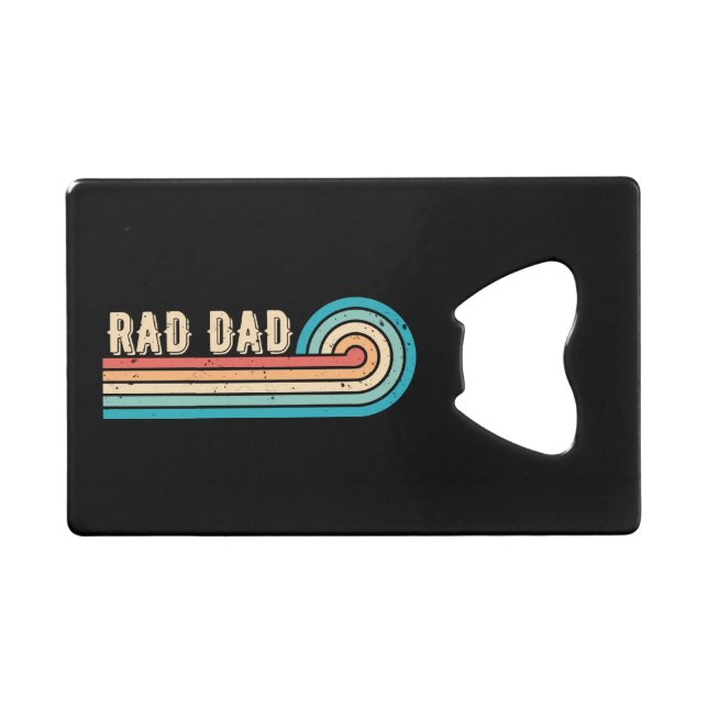 Krasser Vater Retro Vintag Sunset Vater Geldbeutel Flaschenöffner (Vorderseite (Horizontal))