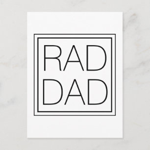 Krasser Vater Schwarz-Minimalismus Typografie mode Postkarte