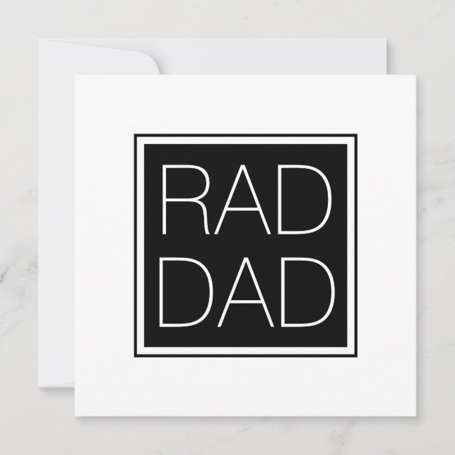 Krasser Vater Schwarz-weiß minimalistische Typogra Karte (Vorderseite)