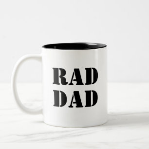 Krasser Vater Schwarzweiß moderne Typografie cool Zweifarbige Tasse