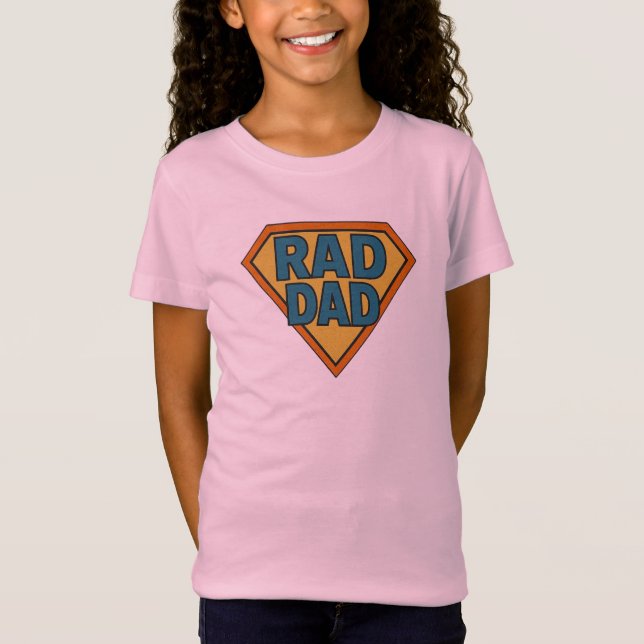 Krasser Vater Super Papa Kinder T - Shirt (Vorderseite)