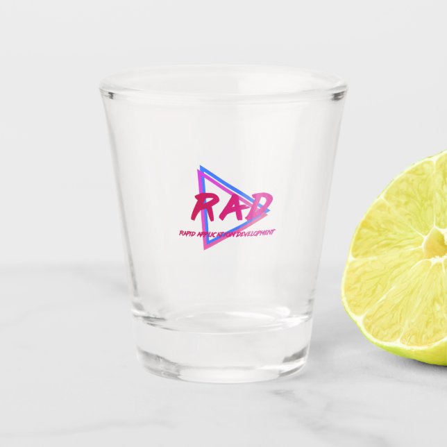 Krasses Schiebeglas Schnapsglas (Vorderseite)