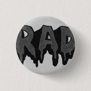 "Krasses" Schwarzweiss-Grunge-Abzeichen Button