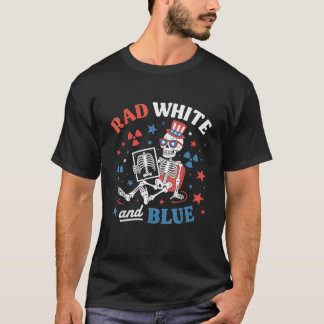 Krasses weißes und blaues Skelett Radiologie Patri T-Shirt