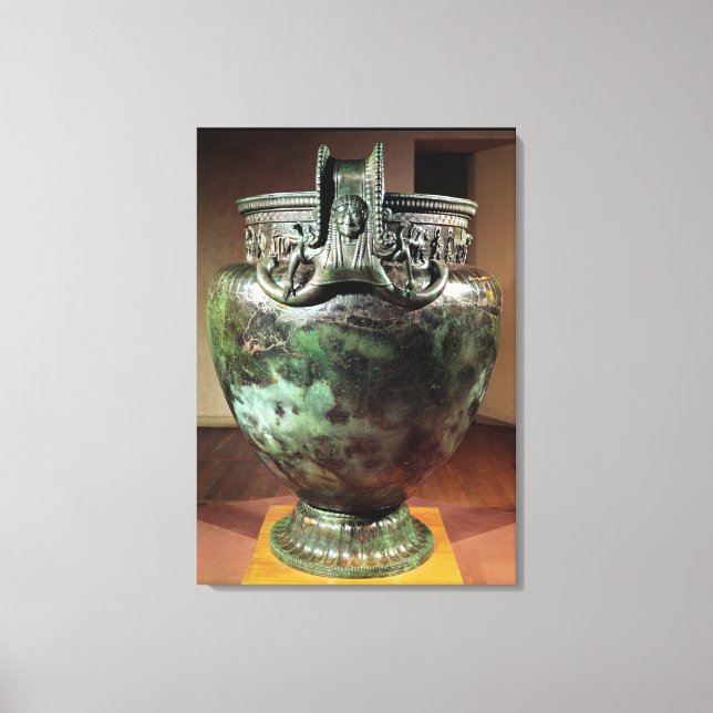 Krater, aus dem Grab einer Prinzessin von Vix Leinwanddruck (Vorderseite)