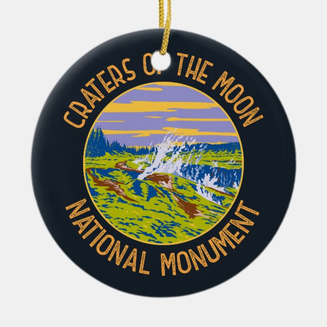 Krater des Monde National Monument Taupo Keramik Ornament (Vorne)