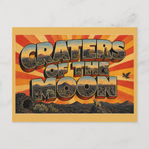 Krater des Mondes Idaho Lava-Schlackenkegel-Kunst Postkarte