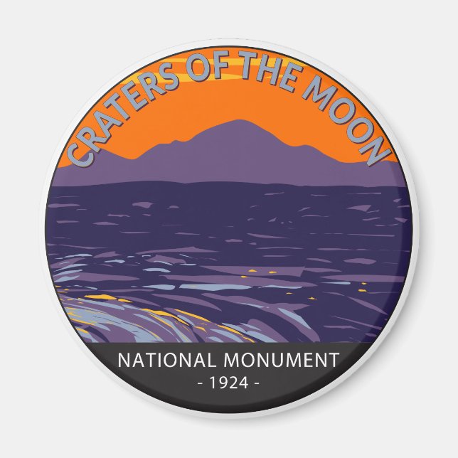 Krater des Mondmond-Nationaldenkmals Idaho Magnet (Vorne)