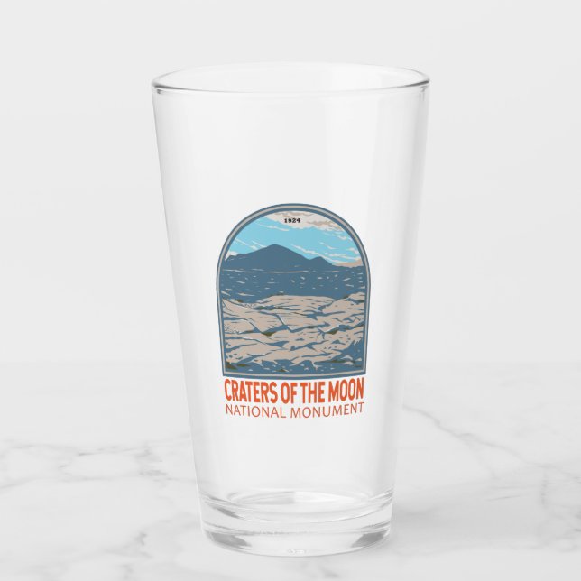 Krater des Mondmonds Nationaldenkmal Idaho Retro Glas (Vorderseite)