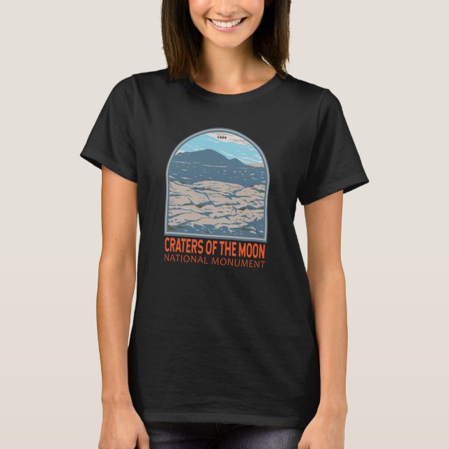 Krater des Mondmonds Nationaldenkmal Idaho Retro T-Shirt (Vorderseite)