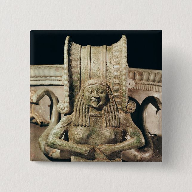 Krater, Detail des Griffs Button (Vorderseite)