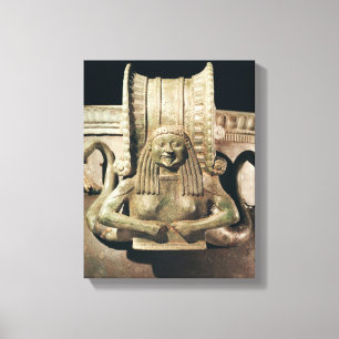Krater, Detail des Griffs Leinwanddruck