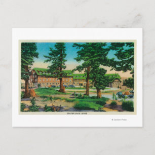 Krater Lake Lodge und Old PinesKrater Lake, OR Postkarte