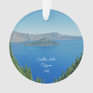 Krater Lake Oregon Landschaftliches Foto Ornament
