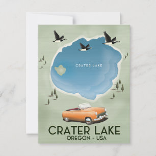 Krater Lake Oregon Reiseplan Plakat