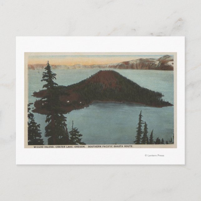 Krater Lake, Oregon - Wizard Island View #1 Postkarte (Vorderseite)