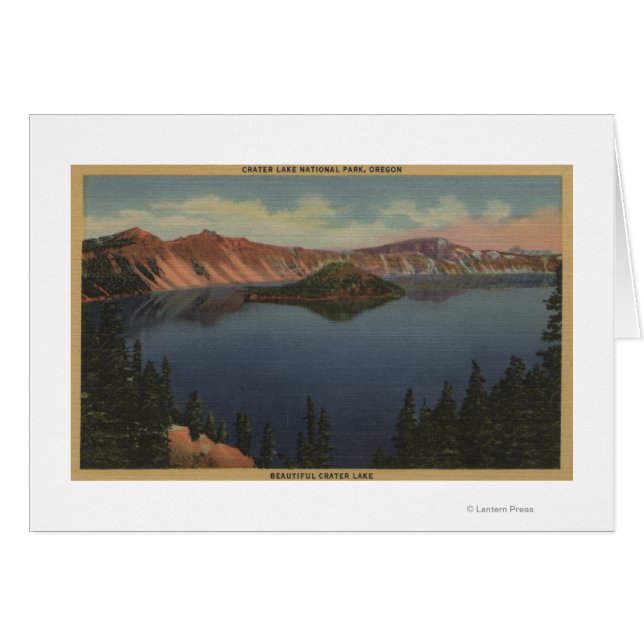 Krater Lake, Oregon - Wizard Island View #2 (Vorderseite (Horizontal))