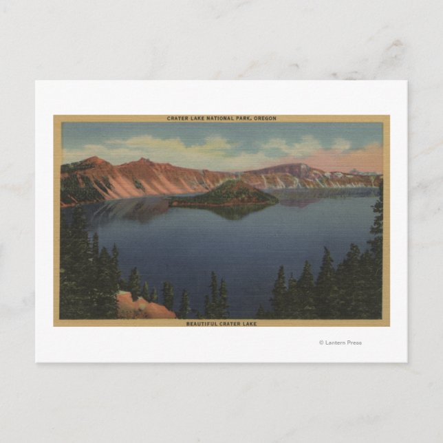 Krater Lake, Oregon - Wizard Island View #2 Postkarte (Vorderseite)