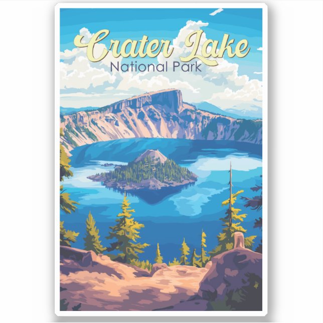 Krater Nationalpark California Aufkleber (Vorderseite)