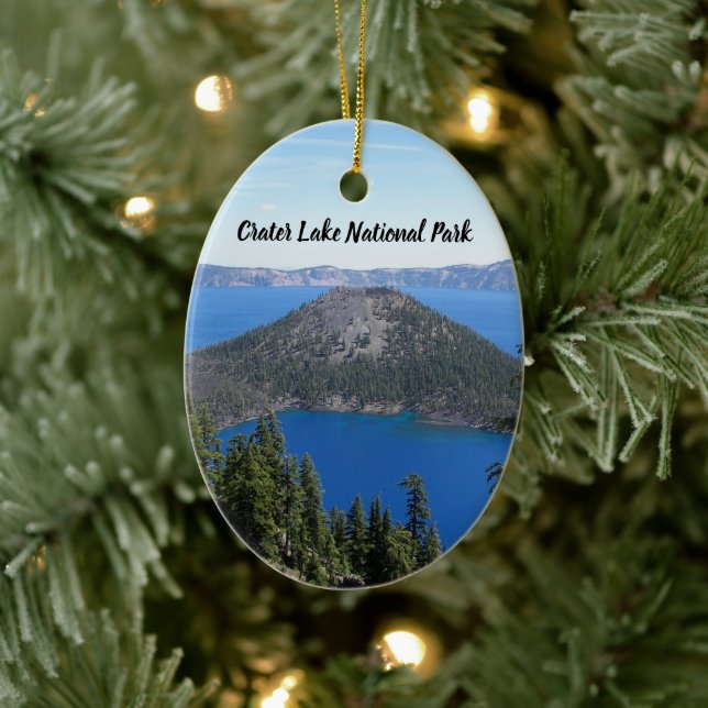 Krater Nationalpark Krater See Insel Keramik Ornament (Baum)