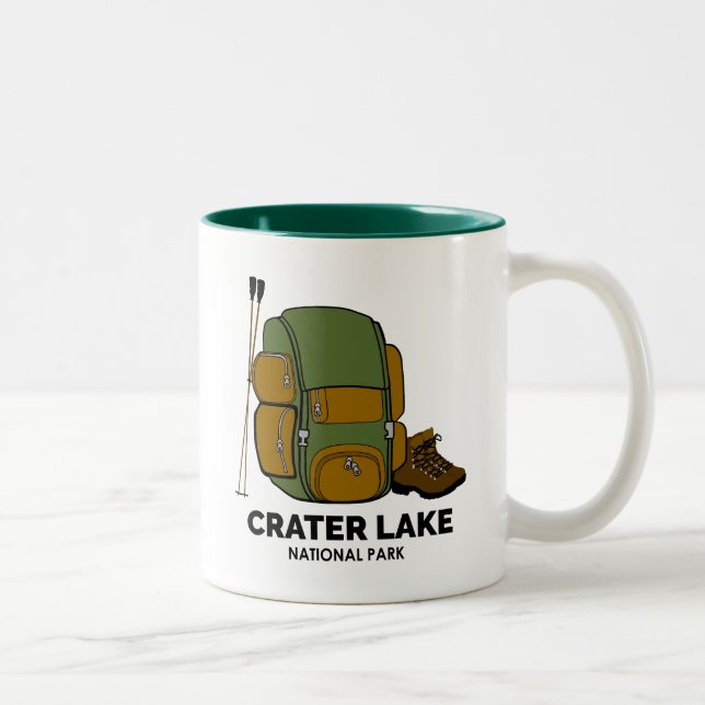 Krater-See-Nationalpark - Rucksack Zweifarbige Tasse (Rechts)