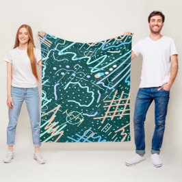 Krater und Kometen Fleecedecke