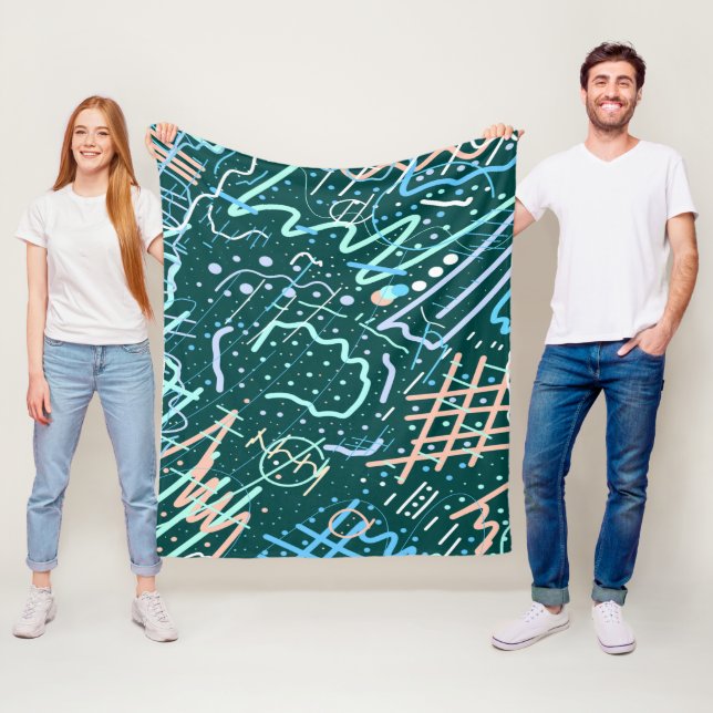 Krater und Kometen Fleecedecke (Beispiel)