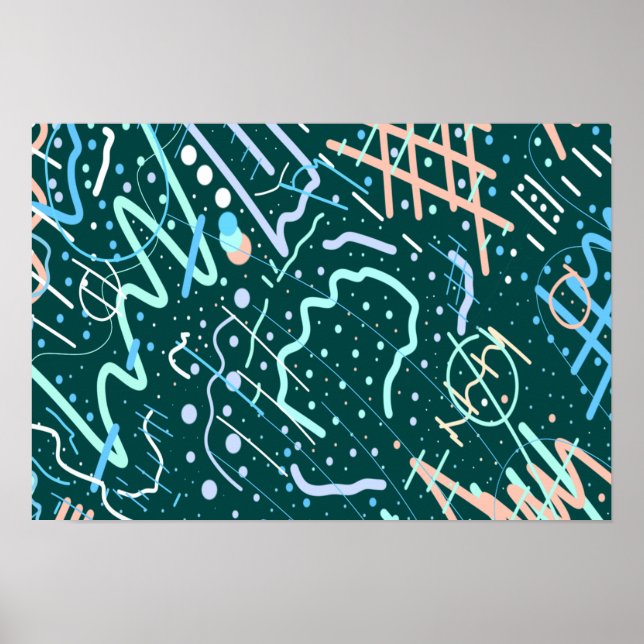 Krater und Kometen Poster (Vorne)