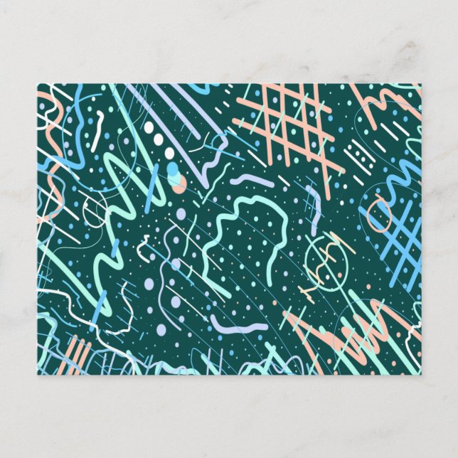 Krater und Kometen Postkarte (Vorderseite)