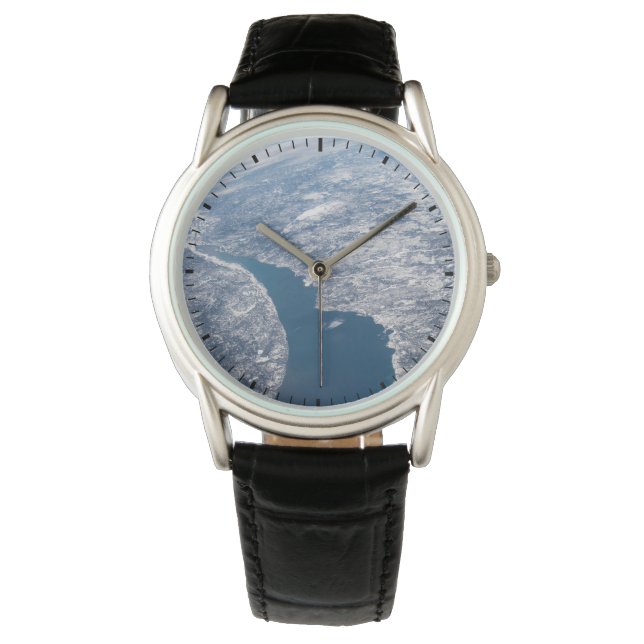 Krater von Manicouagan und der Fluss St. Lawrence Armbanduhr (Vorderseite)