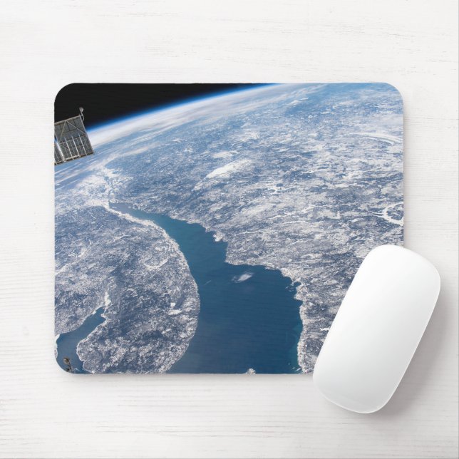 Krater von Manicouagan und der Fluss St. Lawrence Mousepad (Mit Mouse)