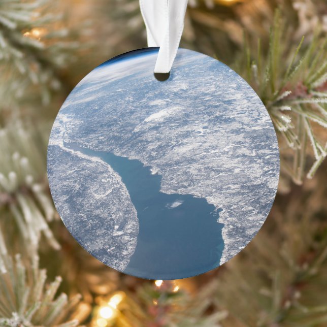 Krater von Manicouagan und der Fluss St. Lawrence Ornament (Baum)