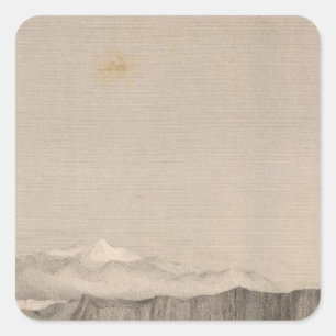 Krater von Mokuaweoweo, Hawaii Quadratischer Aufkleber