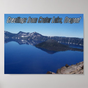Kratersee Nationalpark Insel Poster