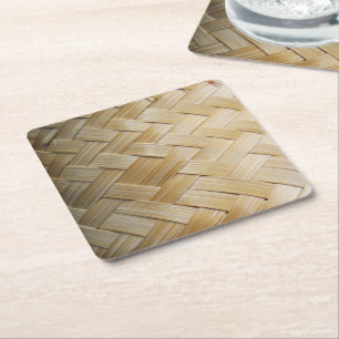 Kratip Thai Lao Isan Bamboo Rice Basket Rechteckiger Pappuntersetzer