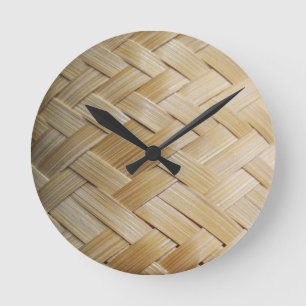 Kratip Thai Lao Isan Bamboo Rice Basket Runde Wanduhr